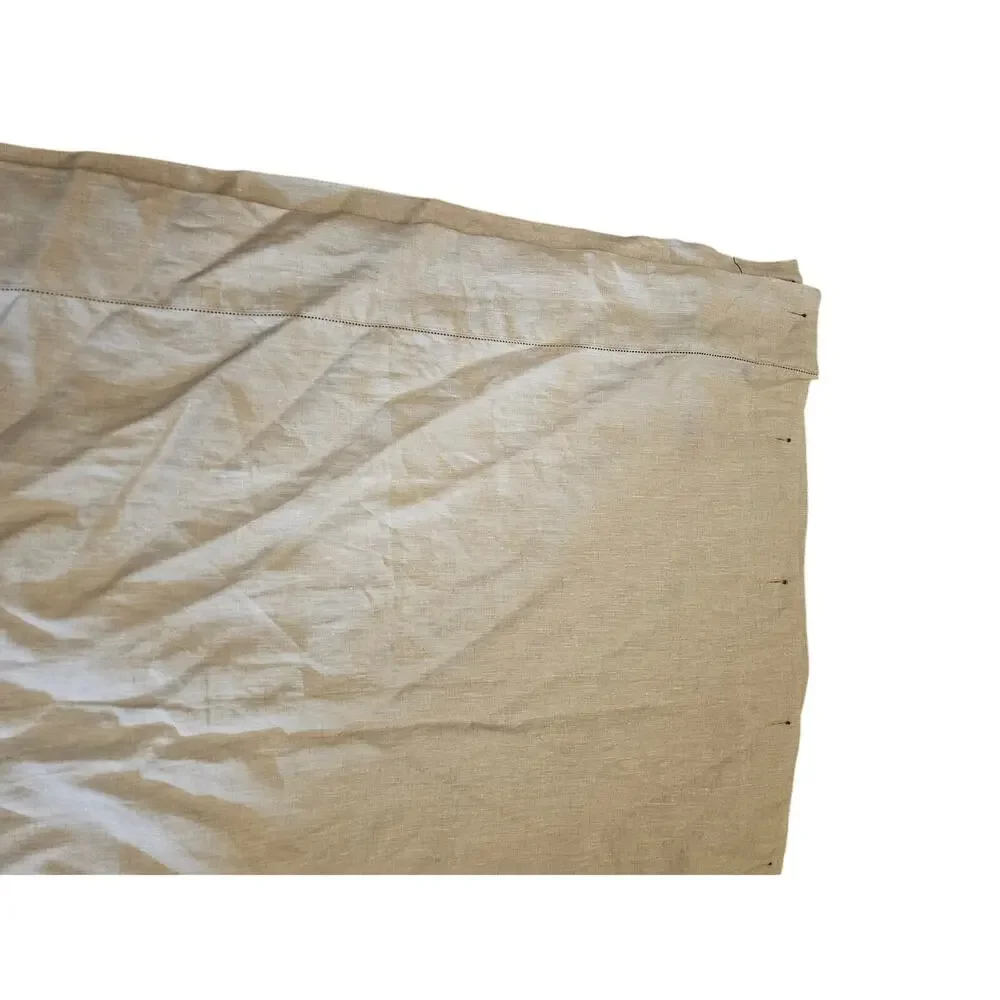 Pottery Barn Tan Linen 72x72 in Shower Curtain Minimalist Classic Farmhouse